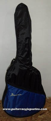 funda economica color negro con azul luorescente para guitarra